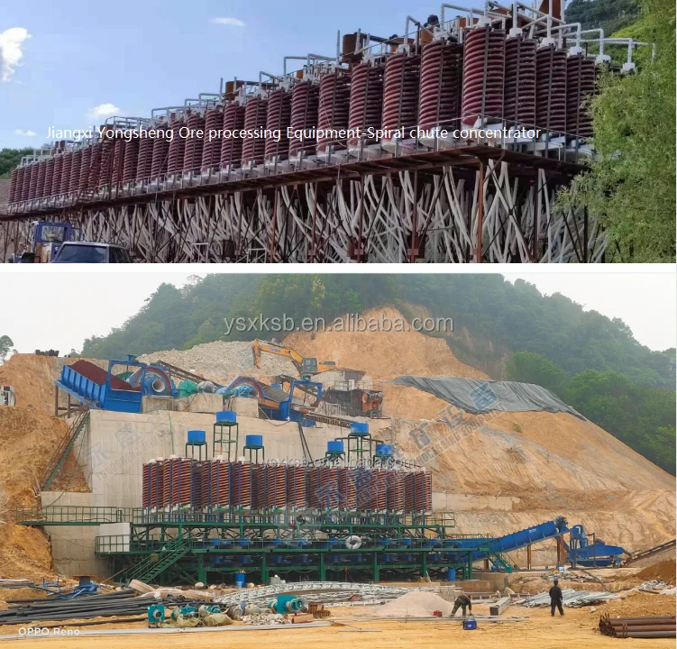 China JX 5LL High Performance Save Water And Energy Select Gold Iron Ore Spiral Chute concentrator mineral separator Equipment