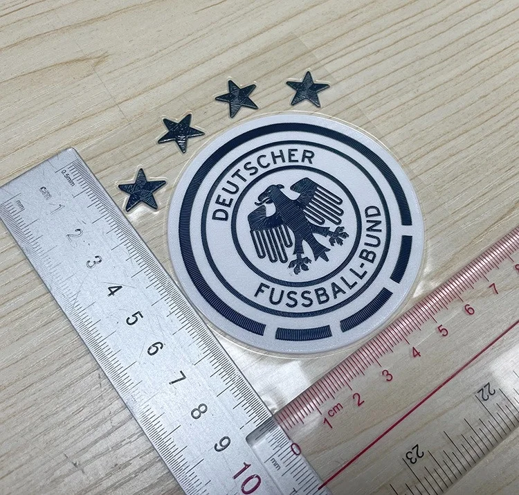 3D TPU Rubber Sport Heat Press Heat Transfer Label for Clothing Jersey Bags Hats Football Team Patch Al Na