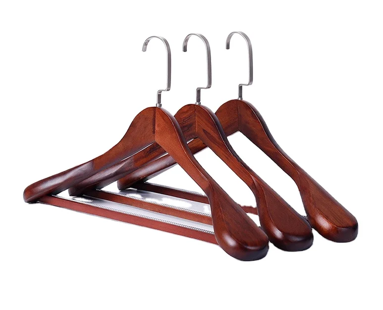 Wholesale manufacturer high quality wooden hanger wooden clothes hanger for display