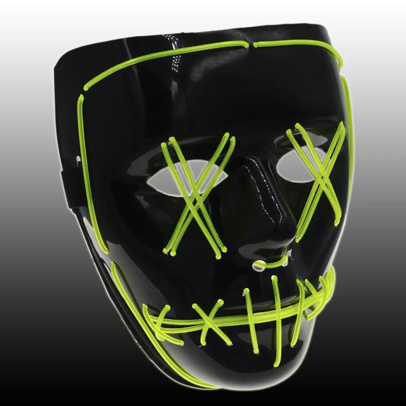 Halloween Costume LED Mask The Purge Movie EL Wire DJ Party Festival HQ Fashion