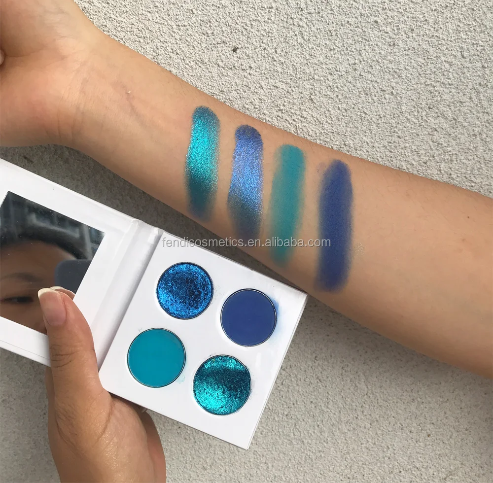 Diy High Pigment Makeup Palletes 4 Colors Eyeshadow Palette Custom Logo Cruelty Free Duochrome Multichrome  Eyeshadow Palette