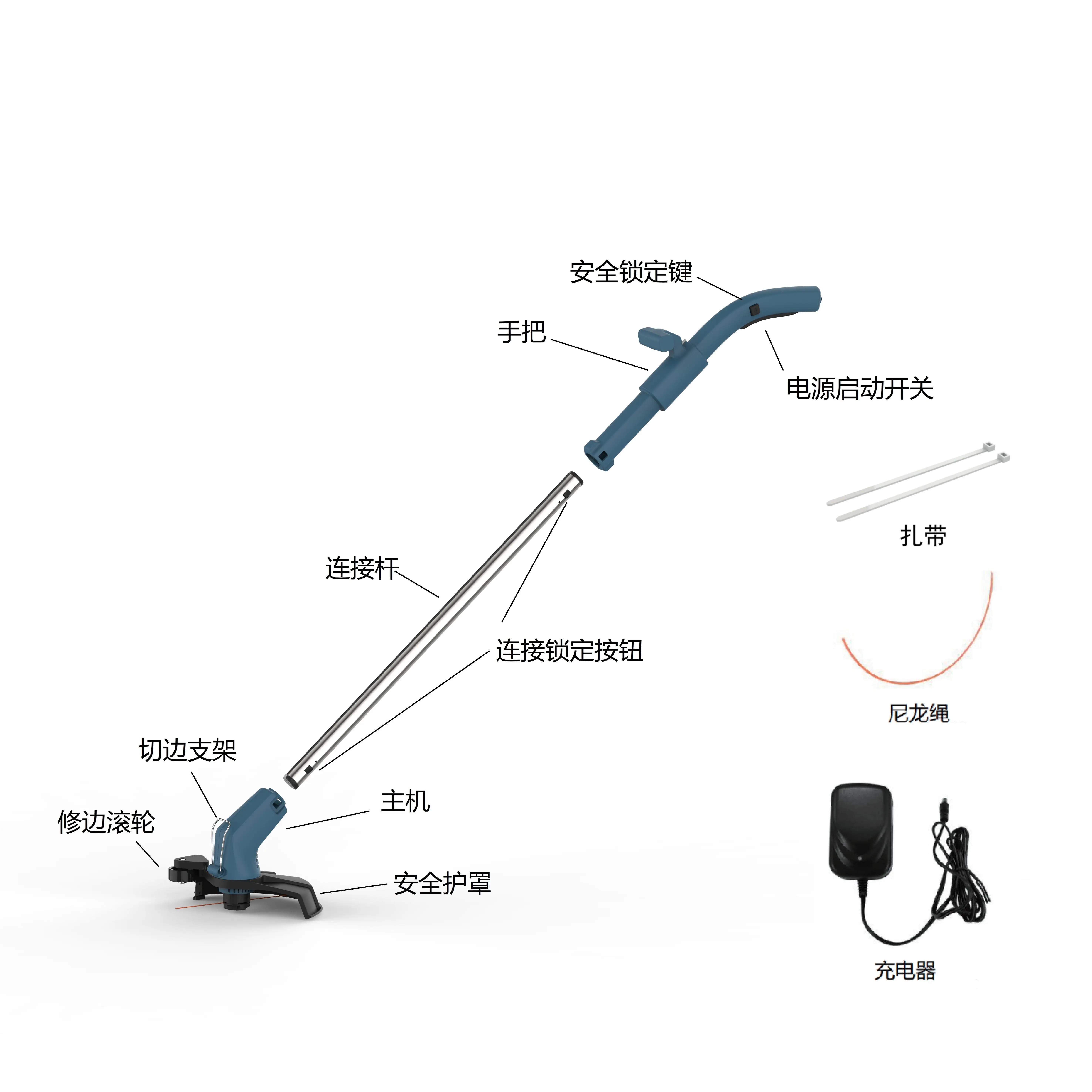 Garden Battery Powered Power Tools 12v Lithium Battery Hand Cordless Grass Trimmer Portable Grass Trimmer