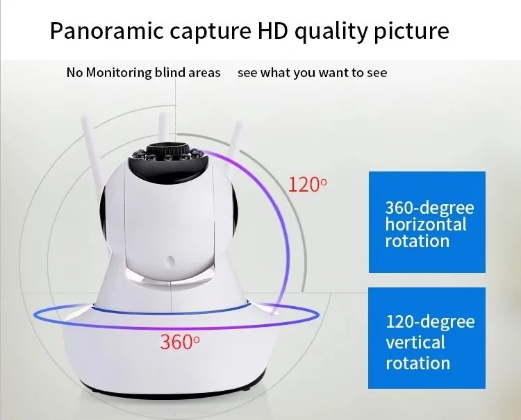 Best Sale 2019 1080P iCsee Pro APP Home HD Wireless Security IP Camera Wifi CCTV With 3 antennas