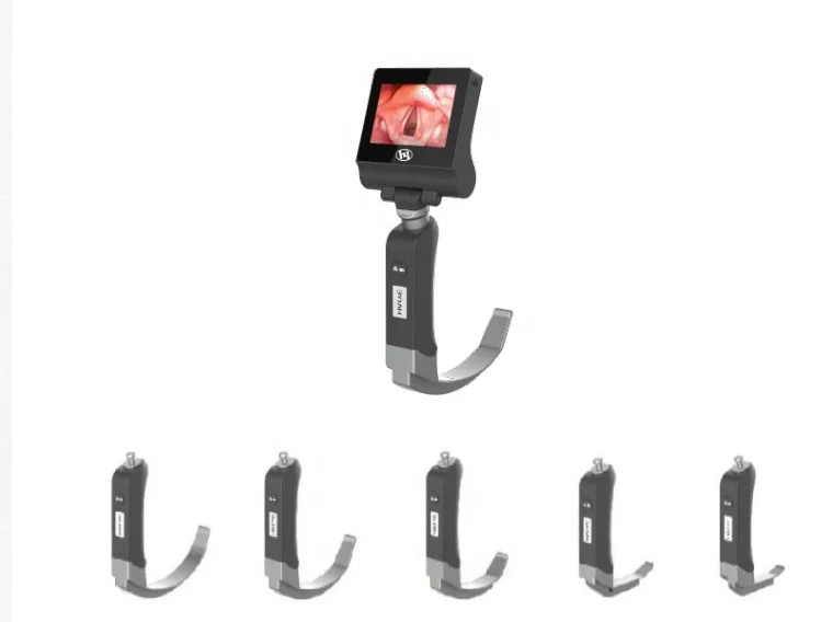 3.0 inch Professional Medical Equipment Surgical difficulty airway intubation reusable  5 size  blades video laryngoscope