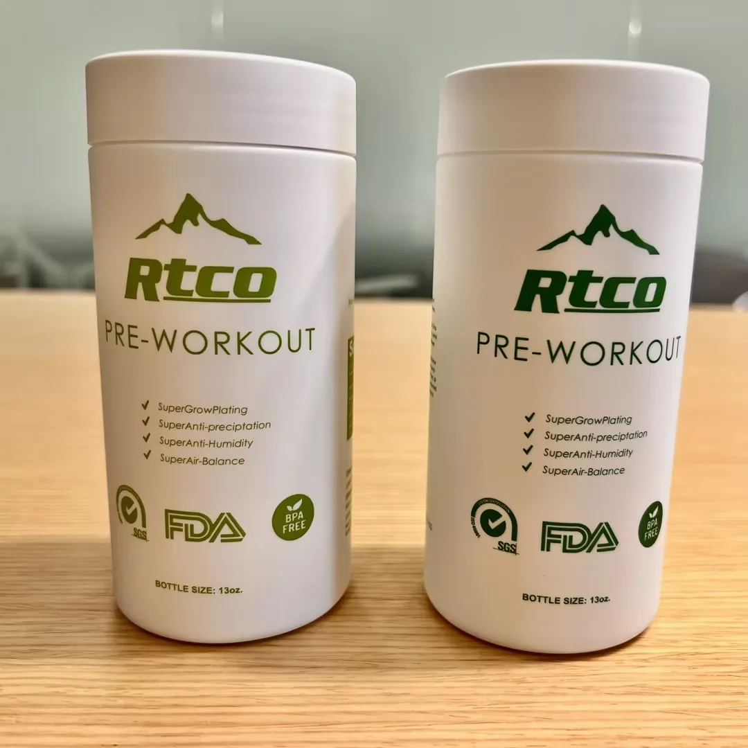 Soft Touch Protein Power Bottle With Cork Cap Food Grade Pharmaceutical Products Packaging