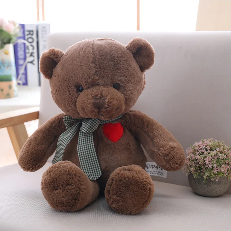 Wholesale Hot Sale Cute Little Bear With Red Love Heart Lovers Bear Plush Toys