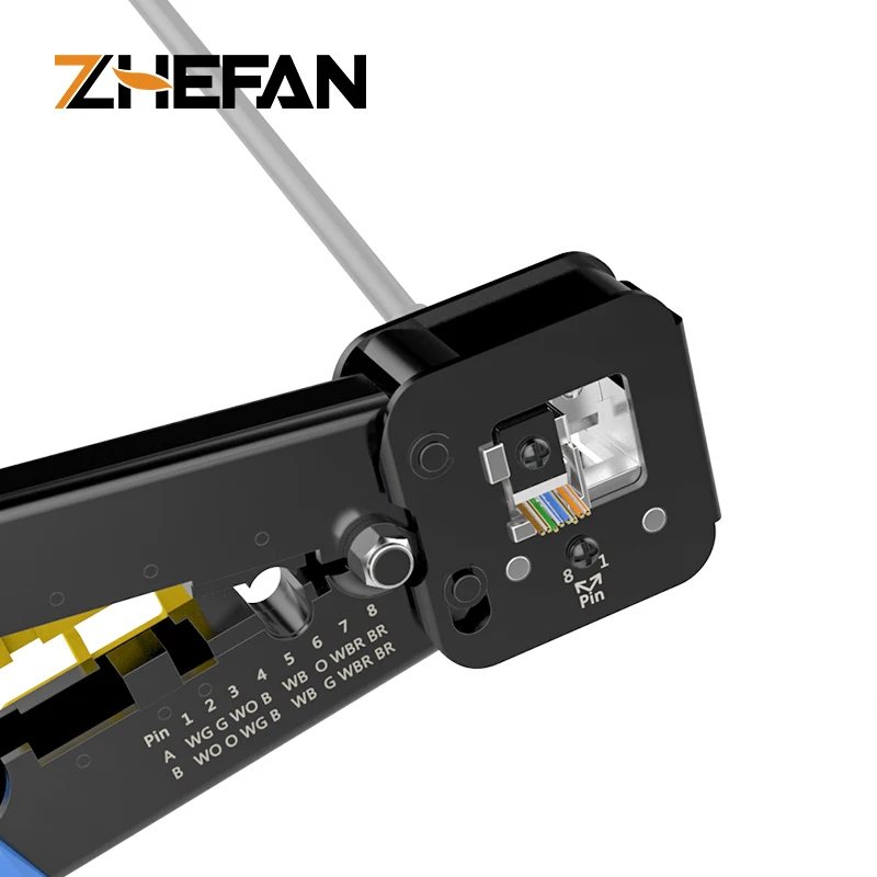 ZHEFAN Multifunction Pass Through Crimping Pliers Rj45 Network Cable Crimping Tool Network For Rj11 Rj12 Rj45 Connector