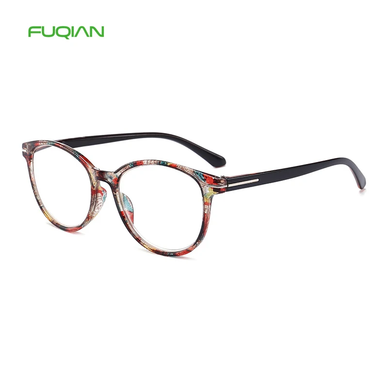 Retro Round HD Reading Glasses Women Man Printing Comfortable Presbicia Presbyopic Glasses