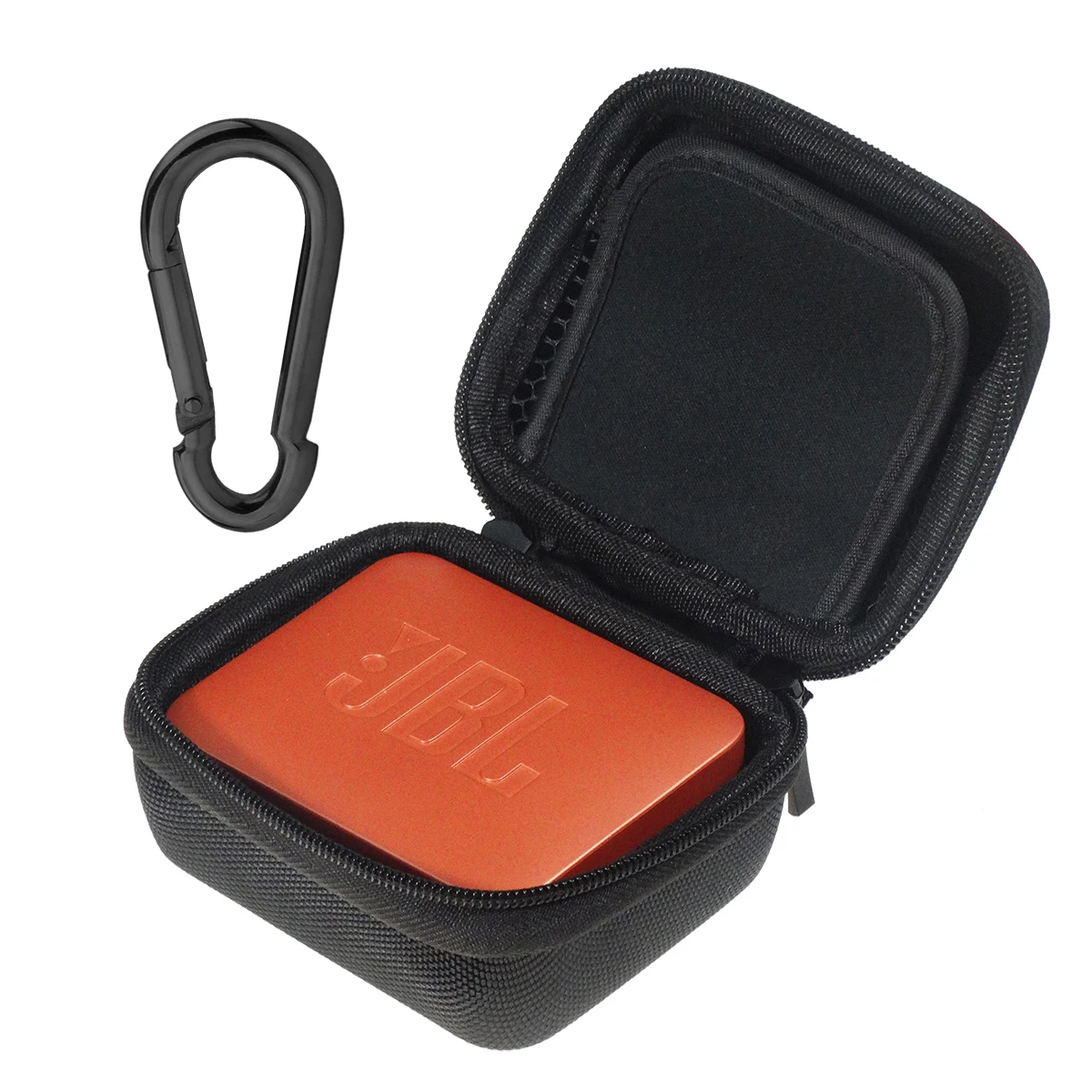 EVA Case Compatible with JBL GO 2 Portable Wireless Waterproof Speaker,Travel Storage Bag Mesh Pocket for USB Cable and Charger