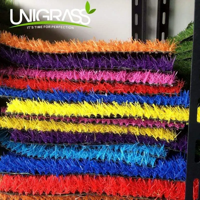 Unigrass 2023 новый продукт индивидуальный сервис для украшения сада цвет искусственная трава Красочная