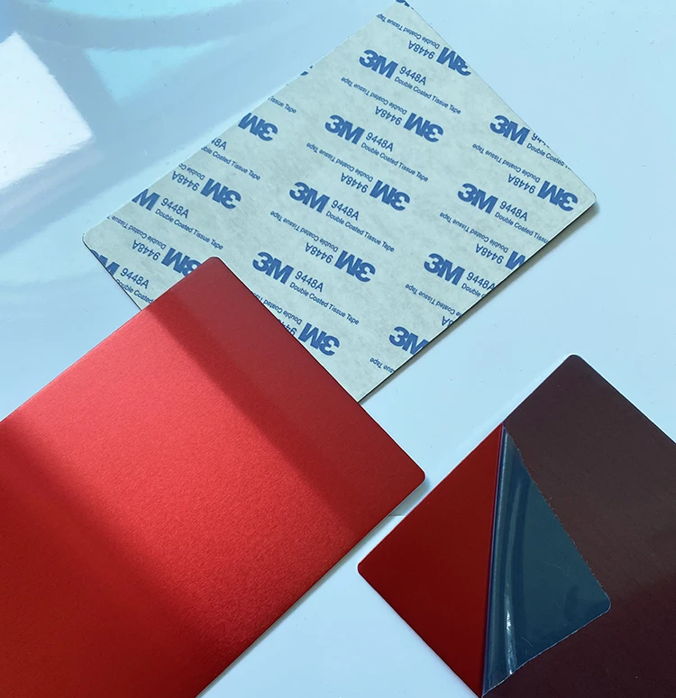 Customized Anodized Aluminum Metal Nameplate Laser Engraving Blank Nameplate Colored Aluminum Nameplate Customized Blank Red