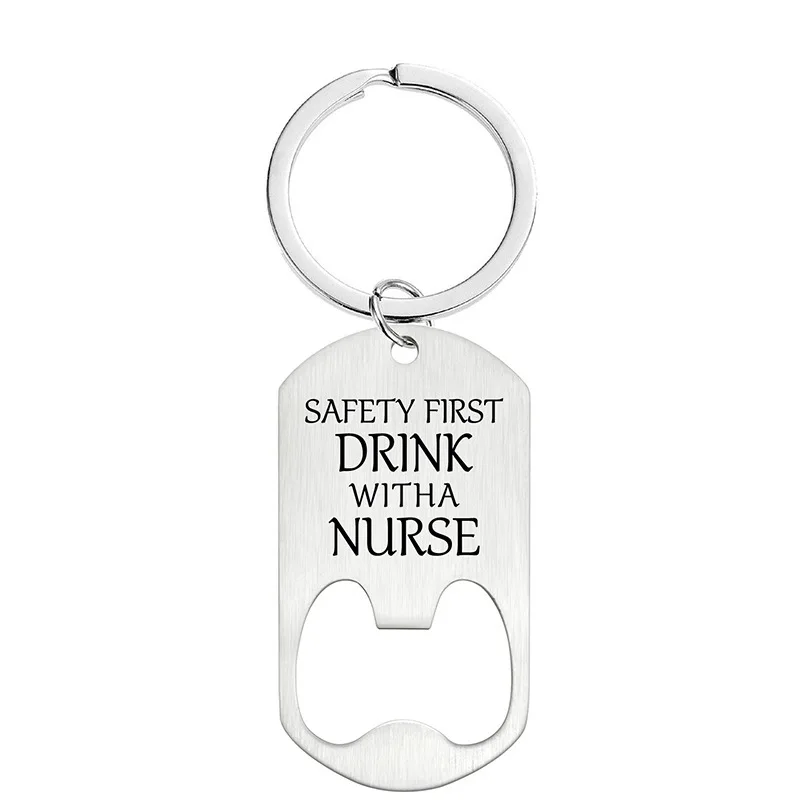 Custom Metal Keychain Bottle Opener with Logo Wholesale Cheap Beer Wine Bottle Opener Promotion Holiday Gift