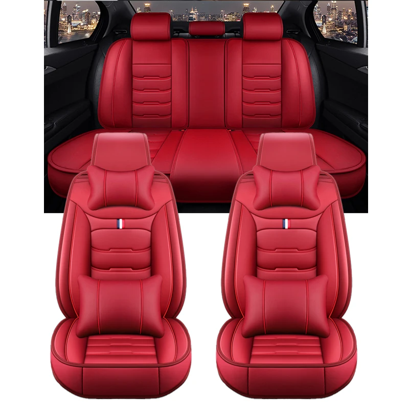 Full Set of Luxury Sports Car Seat Cover PVC Leather with PU Material Cooling Function Designed for Toyota Vehicles
