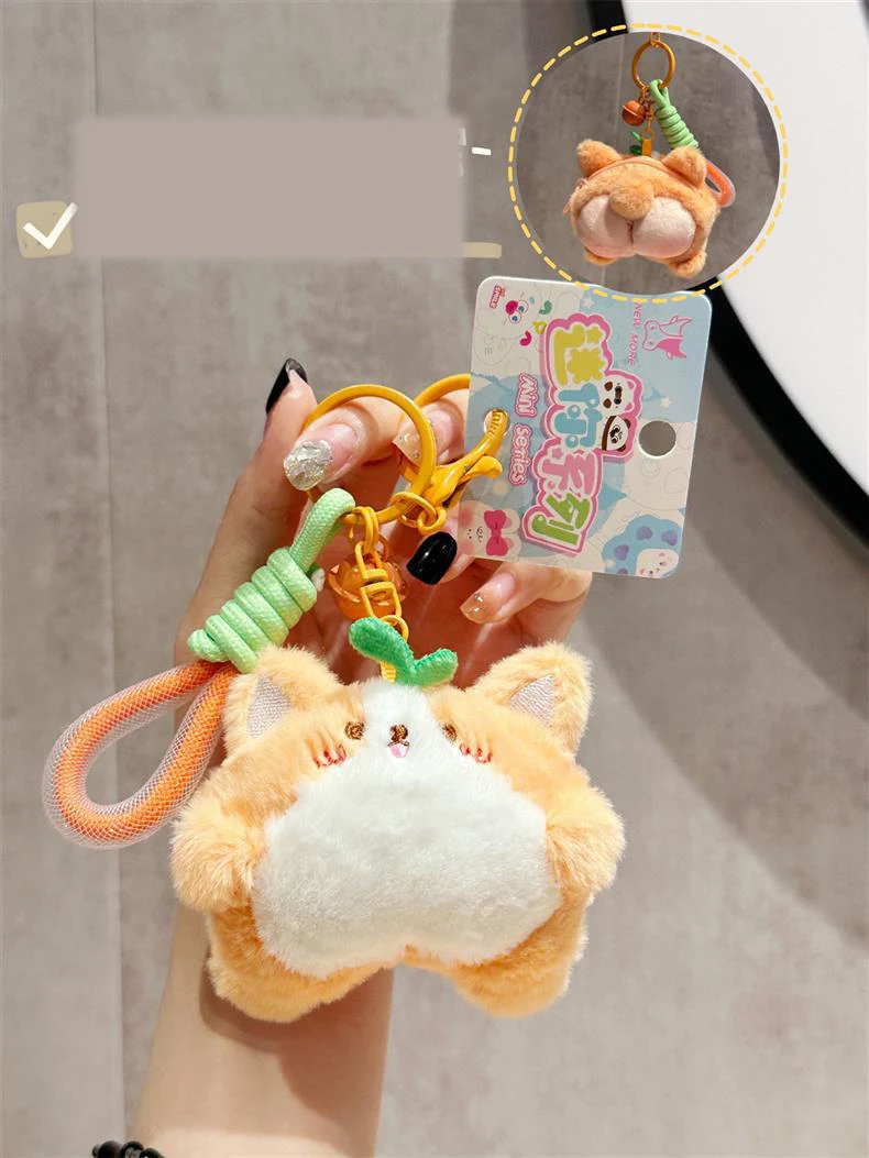 Soft Cute Doll Bag Pendant  Animal Panda Koki Rabbit Plush Wallet Keychain