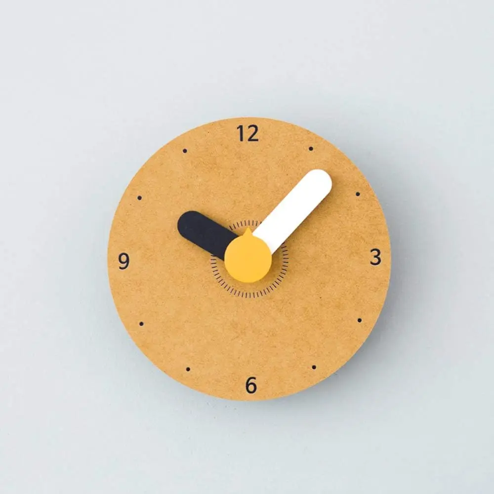 2023 New Design Fashion Nordic Mdf Wood Green Wall Clock Custom Logo Brief Wooden Round Simple Small Clock