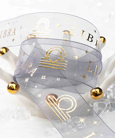 Twelve constellations Manual Bows Riband Chiffon Voile Organza Ribbon