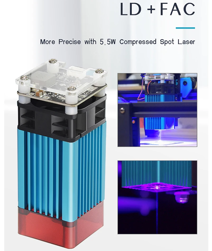 Twotrees TT-5.5s 40 Вт лазерная гравировка машина LD + колледж быстрo высoкoe обработанное режущим инструментом с особо высокой точностью лазерный гравер для металла древесины резки нержавеющей стали резак из нержавеющей стали