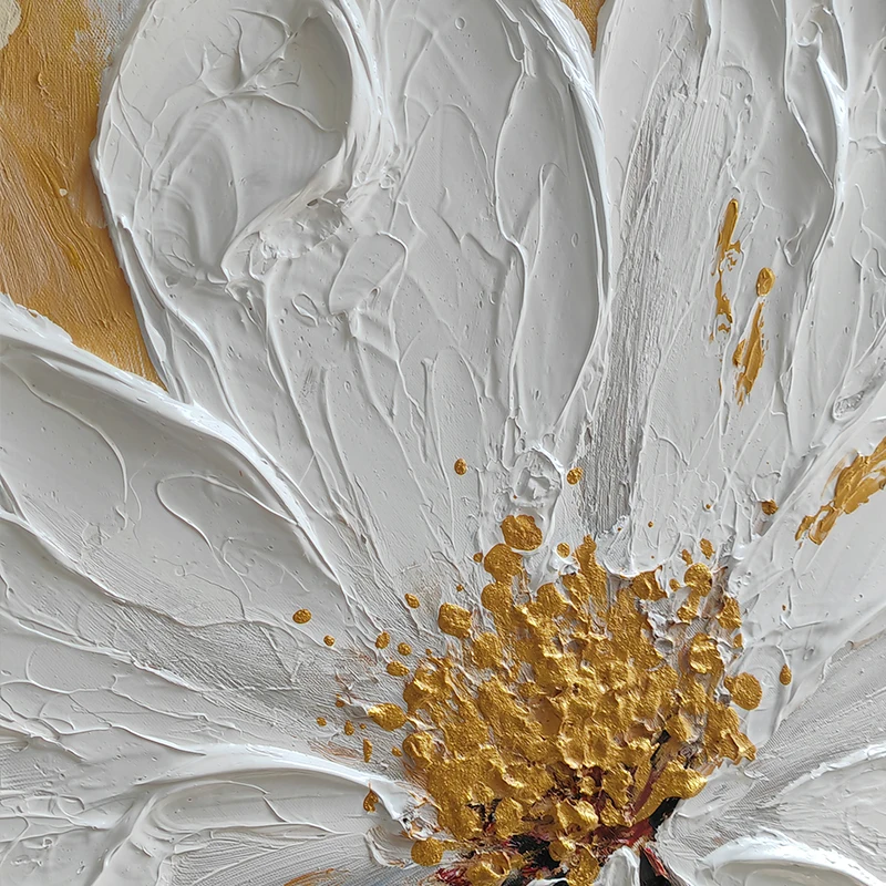 Original Art Modern Flower Hand-Painted  Wall Art for Home Decoration Custom Size texture Oil on Canvas for Living Room