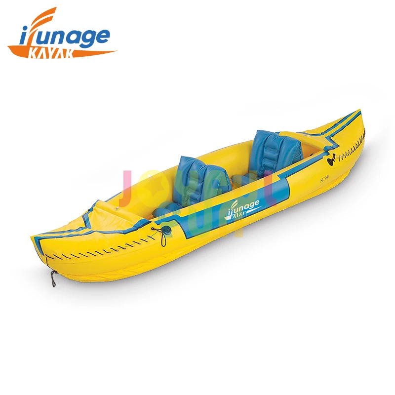 JOYFUL FUN Popular 2 person PVC Rowing Boats Used Commercial Inflatable Fishing Kayak