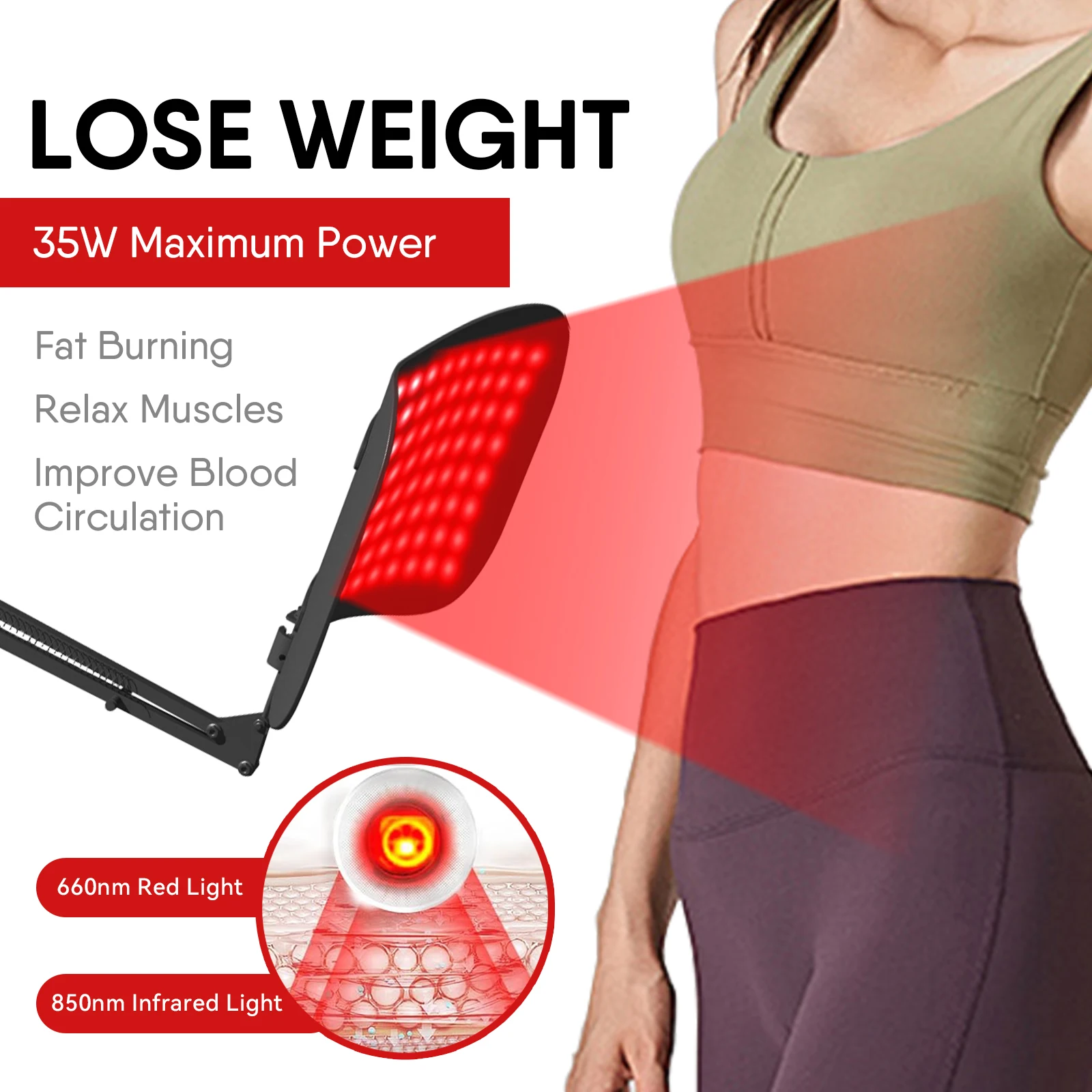 Терапия красным светом для тела красная инфракрасная световая терапевтическая панель с подставкой 660 нм и 850 Нм инфракрасное Световое Устройство