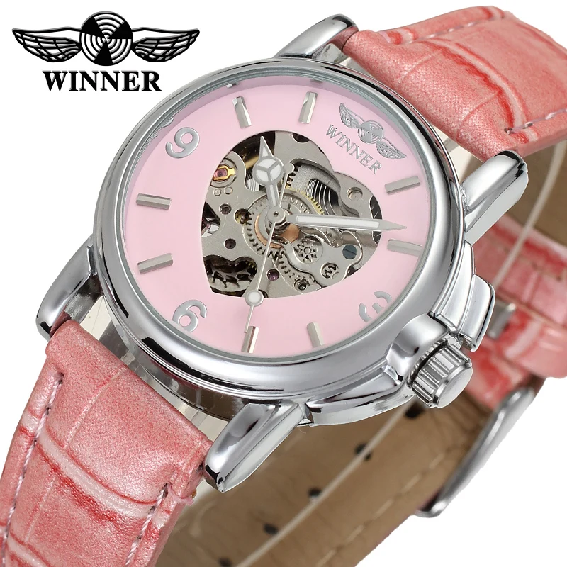 China Factory T winner Brand Gold Watches Lady Minimalist Elegant Luxury Automatic OEM Skeleton Mechanical Womens WristWatch