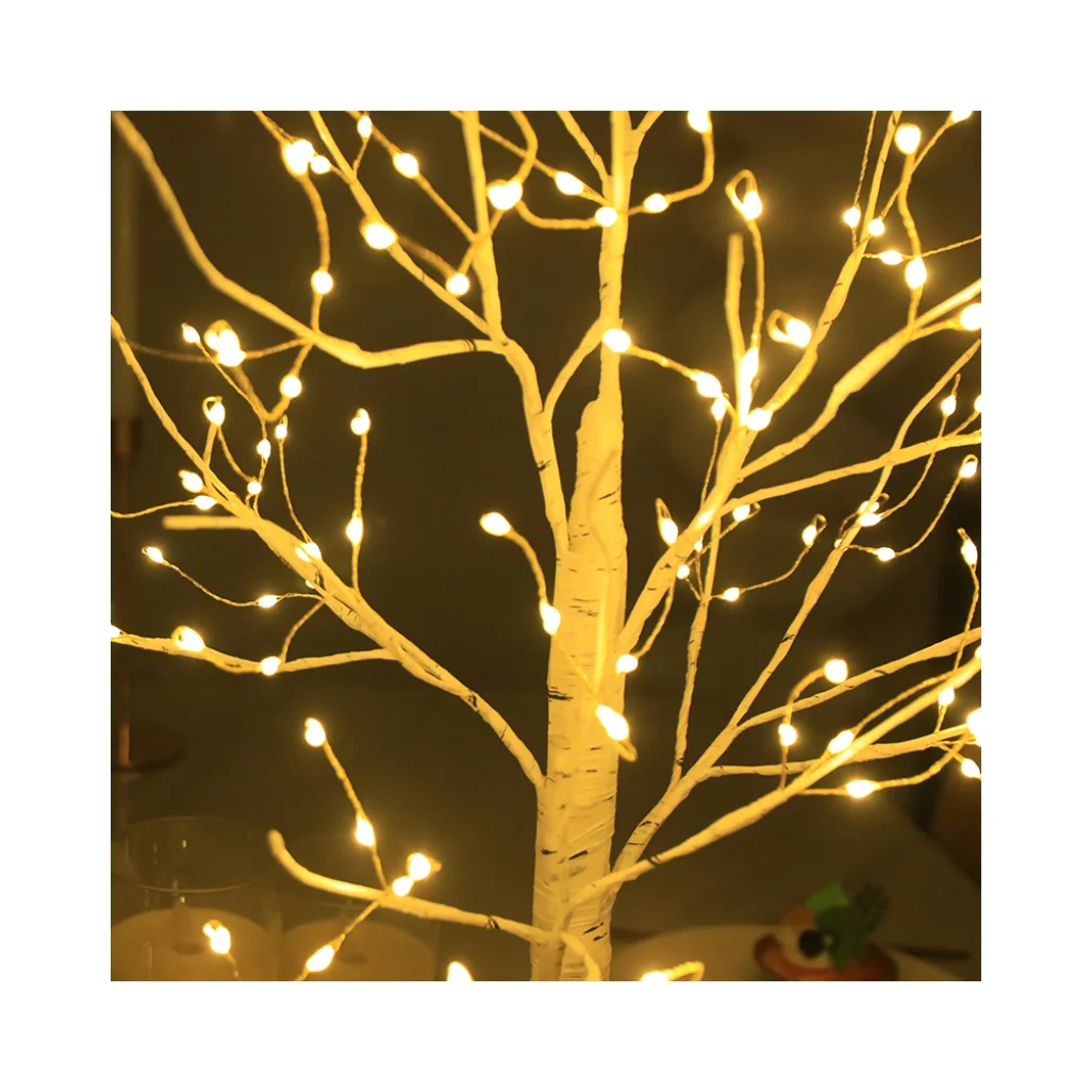 Holiday decor Birch Christmas home lights Indoor party