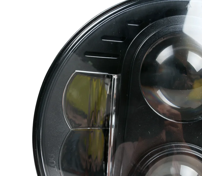 Tuff Plus 7 inch 80W round black led headlight 12V 24V car 4x4 offroad motorcycle headlamp