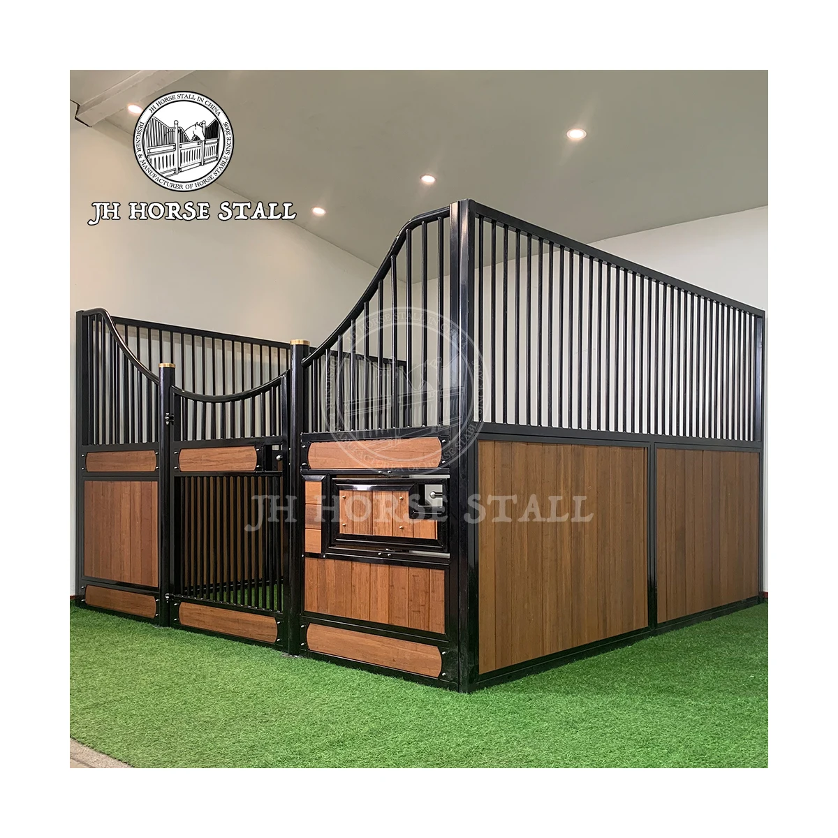 Customized Portable Bamboo Wooden Prefabricated Horse Stable Door for Sale