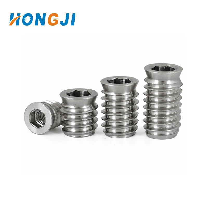 Wood insert nut for table inner thread and outer thread nut for furniture