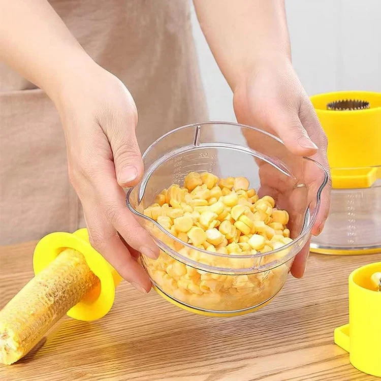 4 in 1 Multi-Functional Corn Cob Stripping Tool Stainless Steel Garlic Ginger Grater Corn Peeler Stripper Slicer