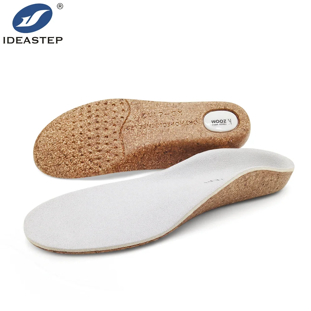 Factory Eco-friendly Sweat Absorption Breathable Cork Insole Natural Recycled Shoes Insert Silicone Pads Anti-slip for Soccer Sp
