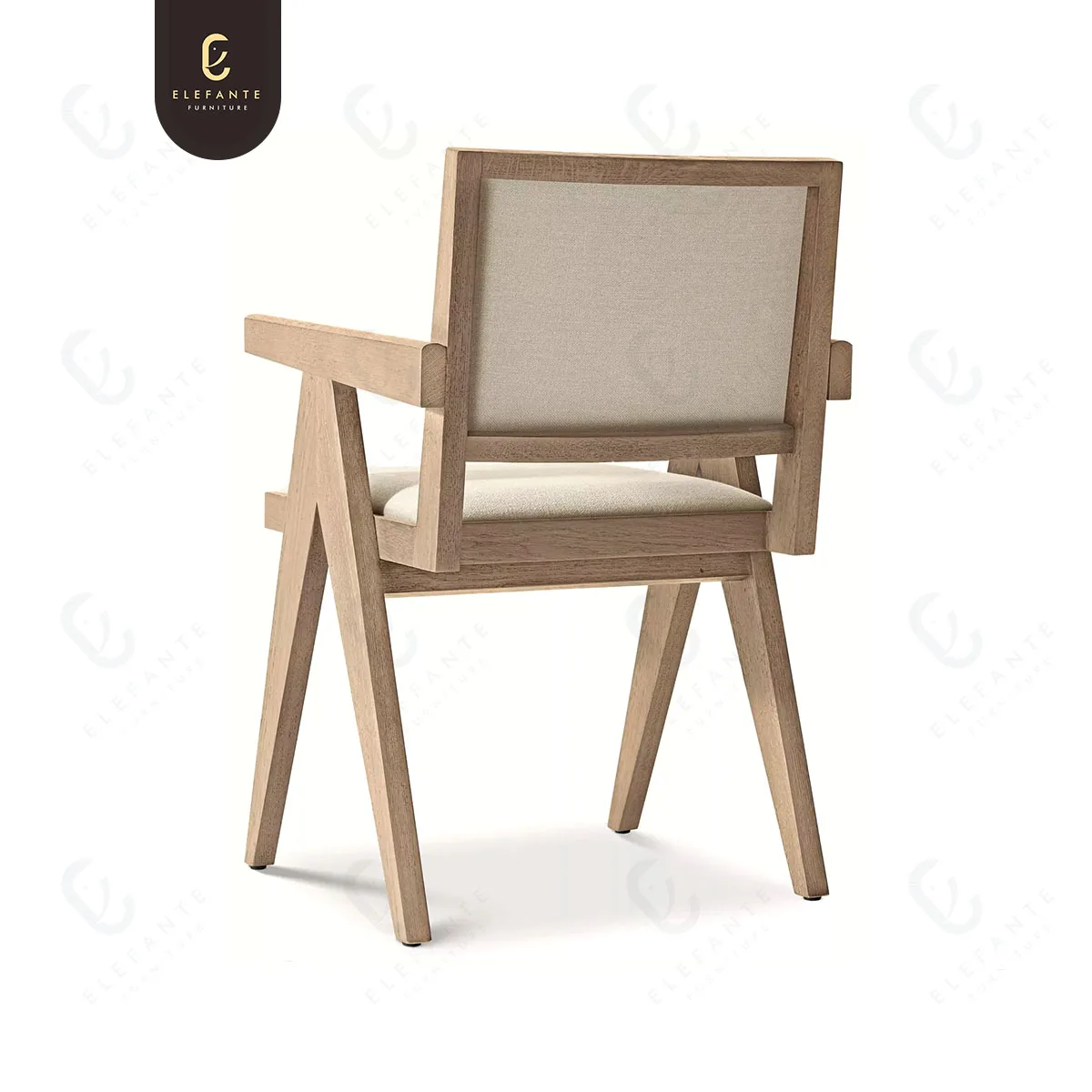 High Quality Classical Design Style Dining Room Furniture Indoor Kitchen Furniture Fabric Solid Wooden Dining Chair