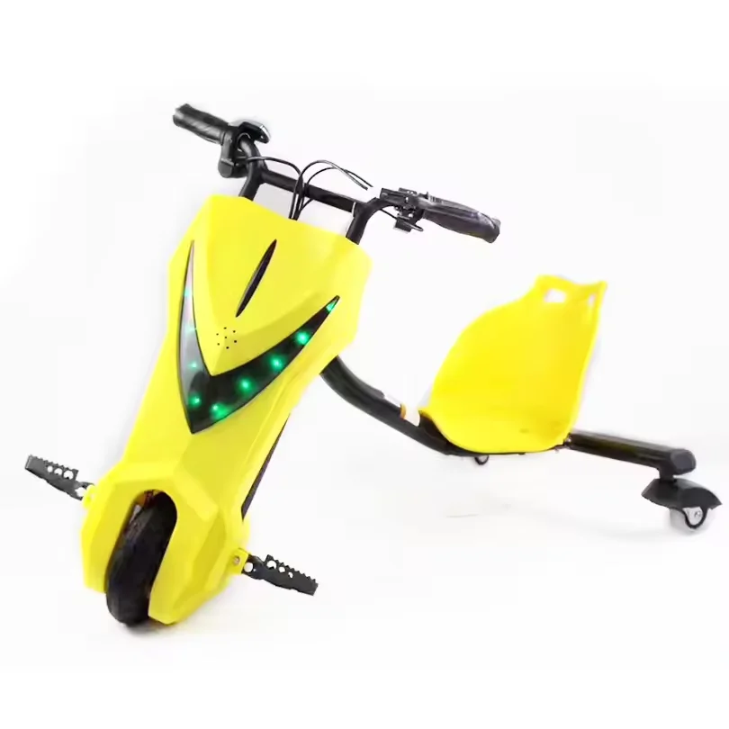 New Design Electric Motor Drifting Trike Scooter 200W Powerful LED Front Light 8 Inch Tire 100kg Max Load 20km Range Kids