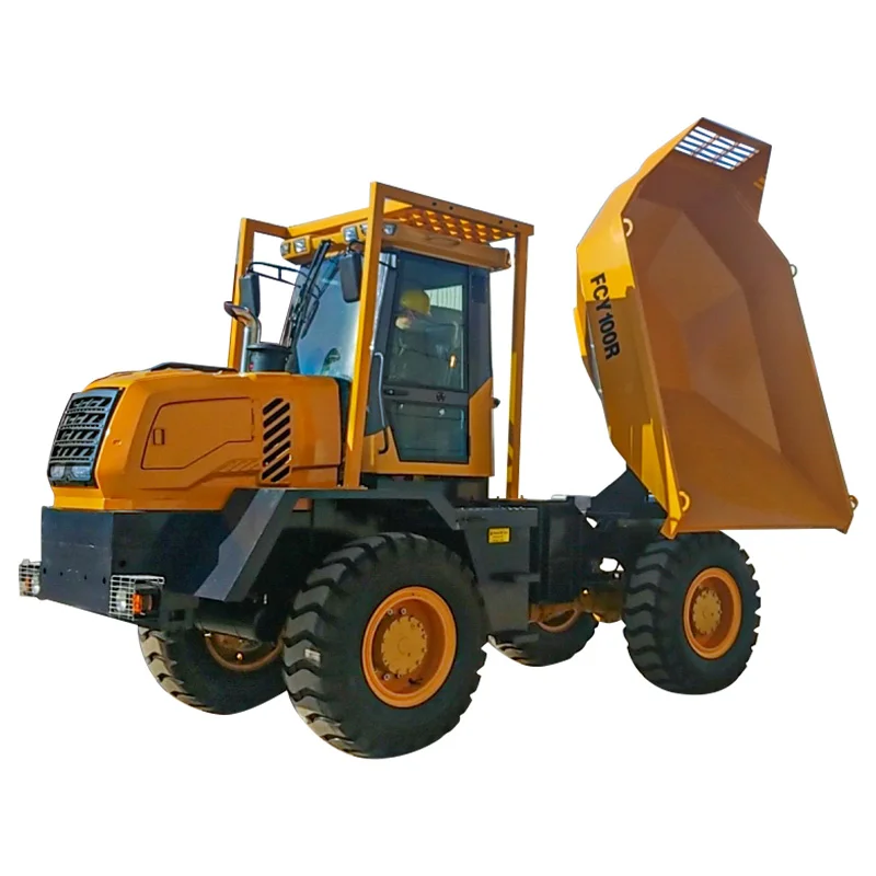 Site dumper  FCY100R 4x4 10 ton Tipper articulated mining dump truck swing 180 degree big bucket capacity mine mineral
