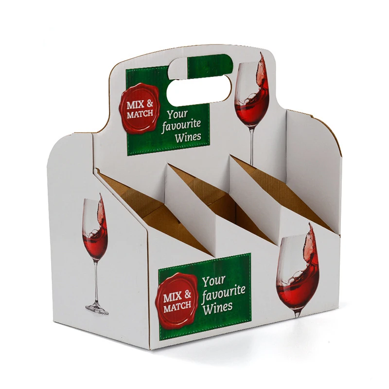 China Wholesale Price Custom Wine Box 6 Pack Wine Beer Champagne Bottle Paper Gift Packaging Cardboard Boxes Big