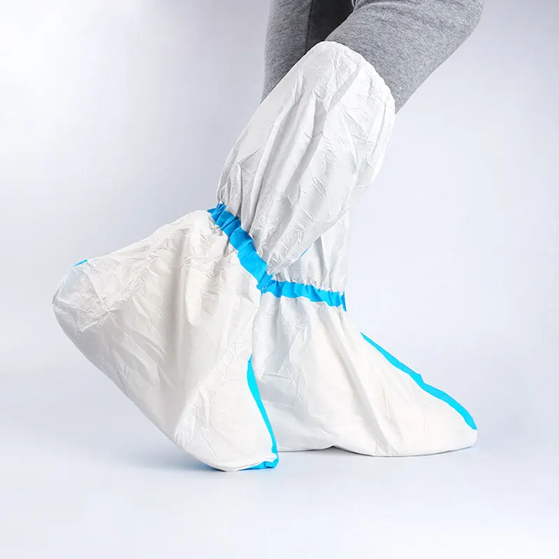 Hot sale 1pair durable waterproof boot covers thick plastic disposable rain shoe covers high-top boot