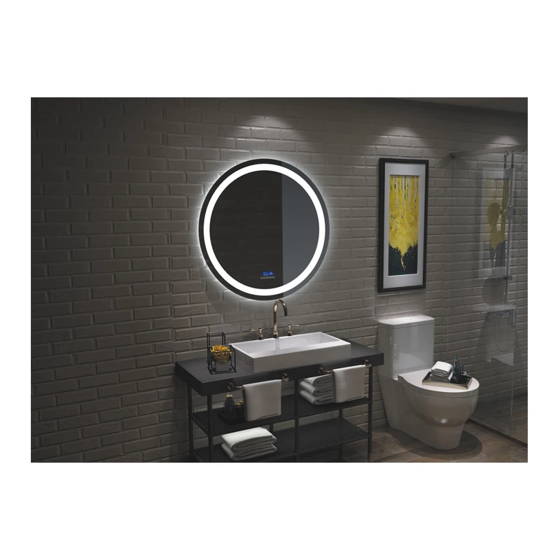 Настенная стеклянная рамка, дизайн отеля, умное светодиодное зеркало для ванной комнаты