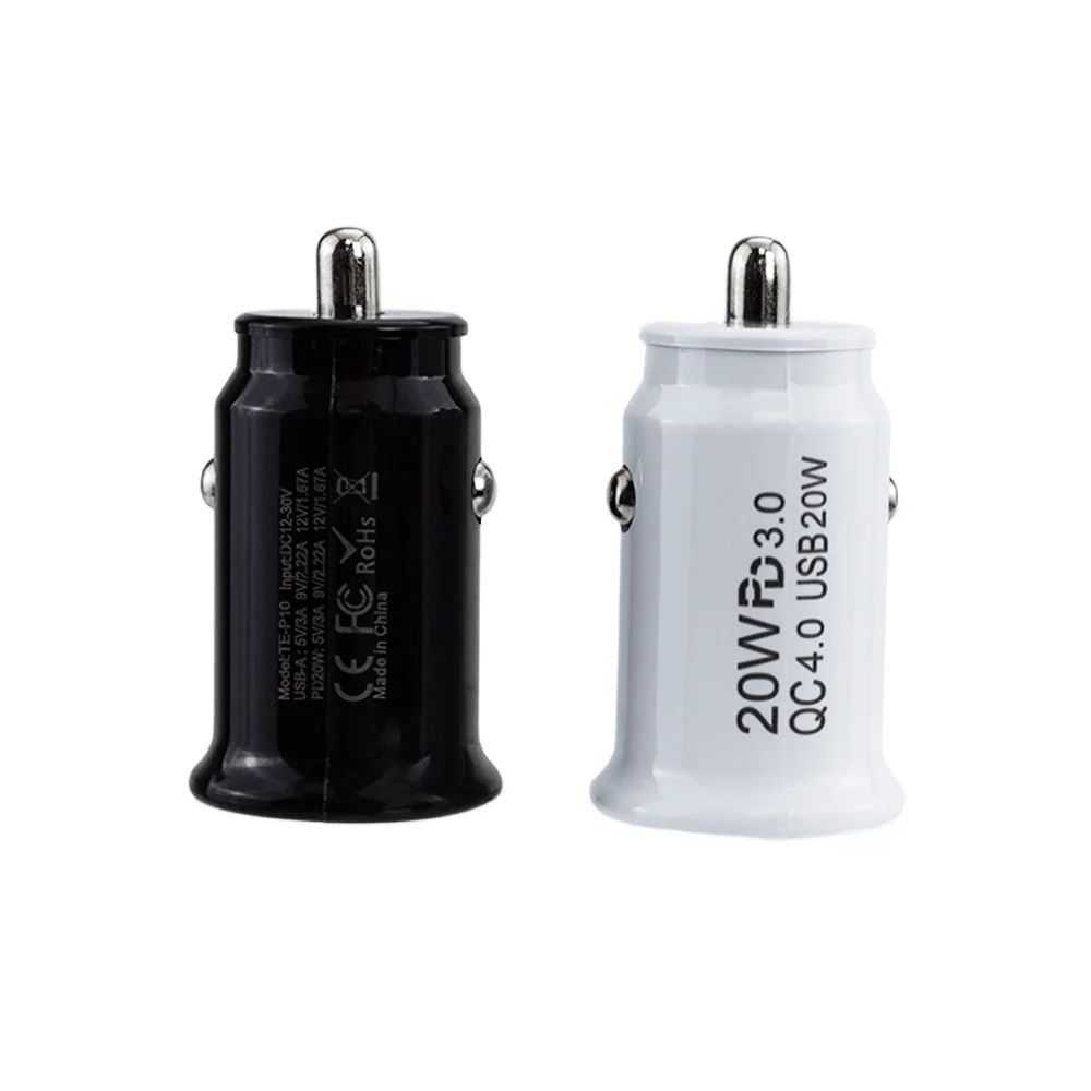 PD 20 W Dual USB Wireless Car Charger Adapter Mobile Phone QC 4.0  Type C Laptop Fast Car Charger