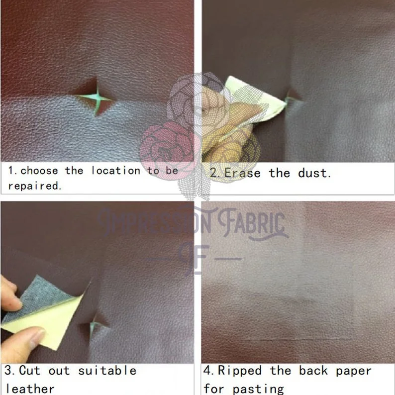 Self adhesive leather for SPA Cover Leather Sofa Furniture pu double face synthetic leather