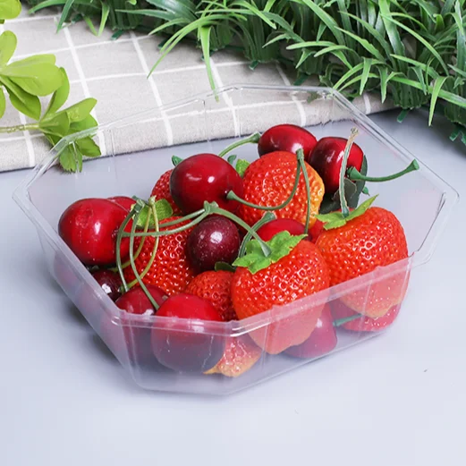 customer logo disposable transparent star anise fruit box plastic tray clear plastic trays