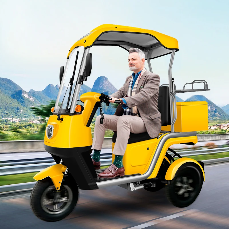 Electric Swing take-out car Running electric three-wheeled motorcycle with shed tumbler battery car