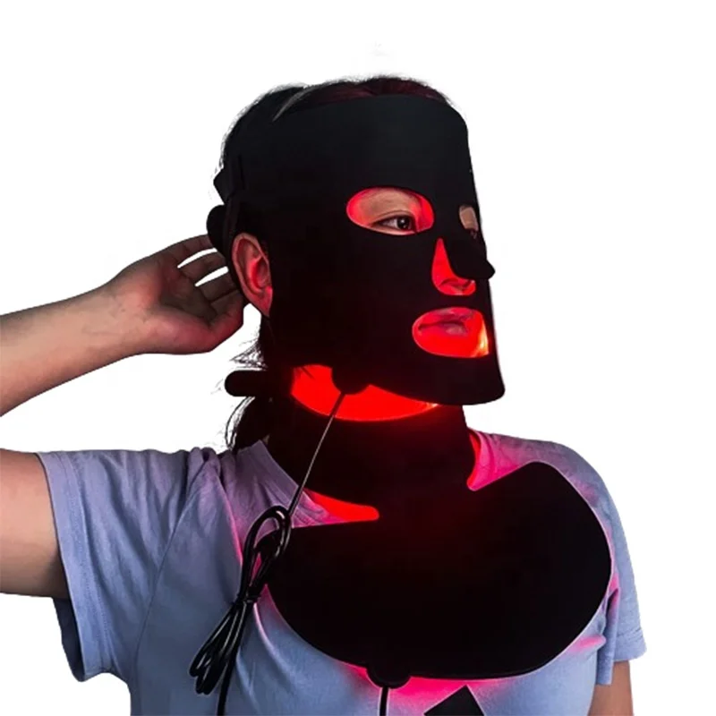 Home use infrared red led light device Wireless Led Beauty face Mask Infrared Led Mask Light Therapy Silicone Led Facial Mask