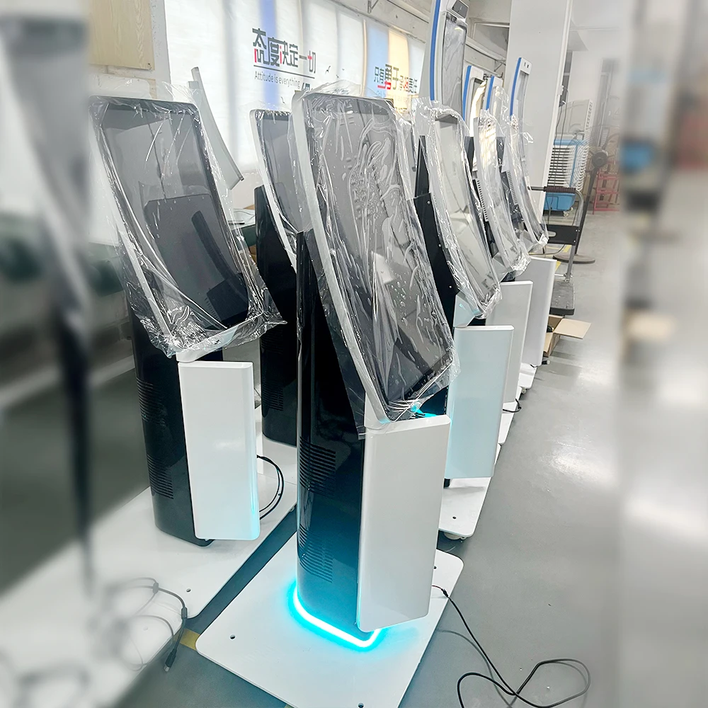 Windows/Android/Linux System Support 23.6/32' Curved Screen Led Light Control Food Order Machine Self Order Kiosk in Restaurant