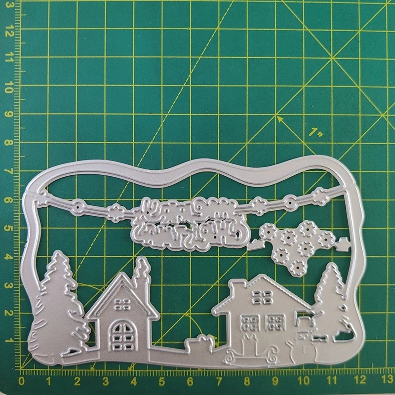 AAGU Merry Christmas Decoration Metal Cutting Dies Tree House Snowman Molds Scrapbook Album Deco Craft Cards Stencil Template