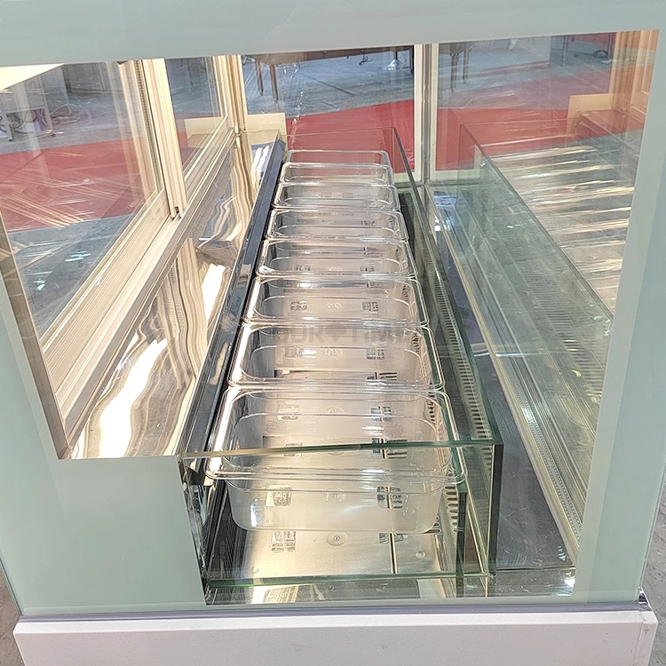 Yourtime 47.2*23.6*46.5 Inch Commercial Ice Cream Gelato Showcase Display ice cream freezer With Trade Air Cooling