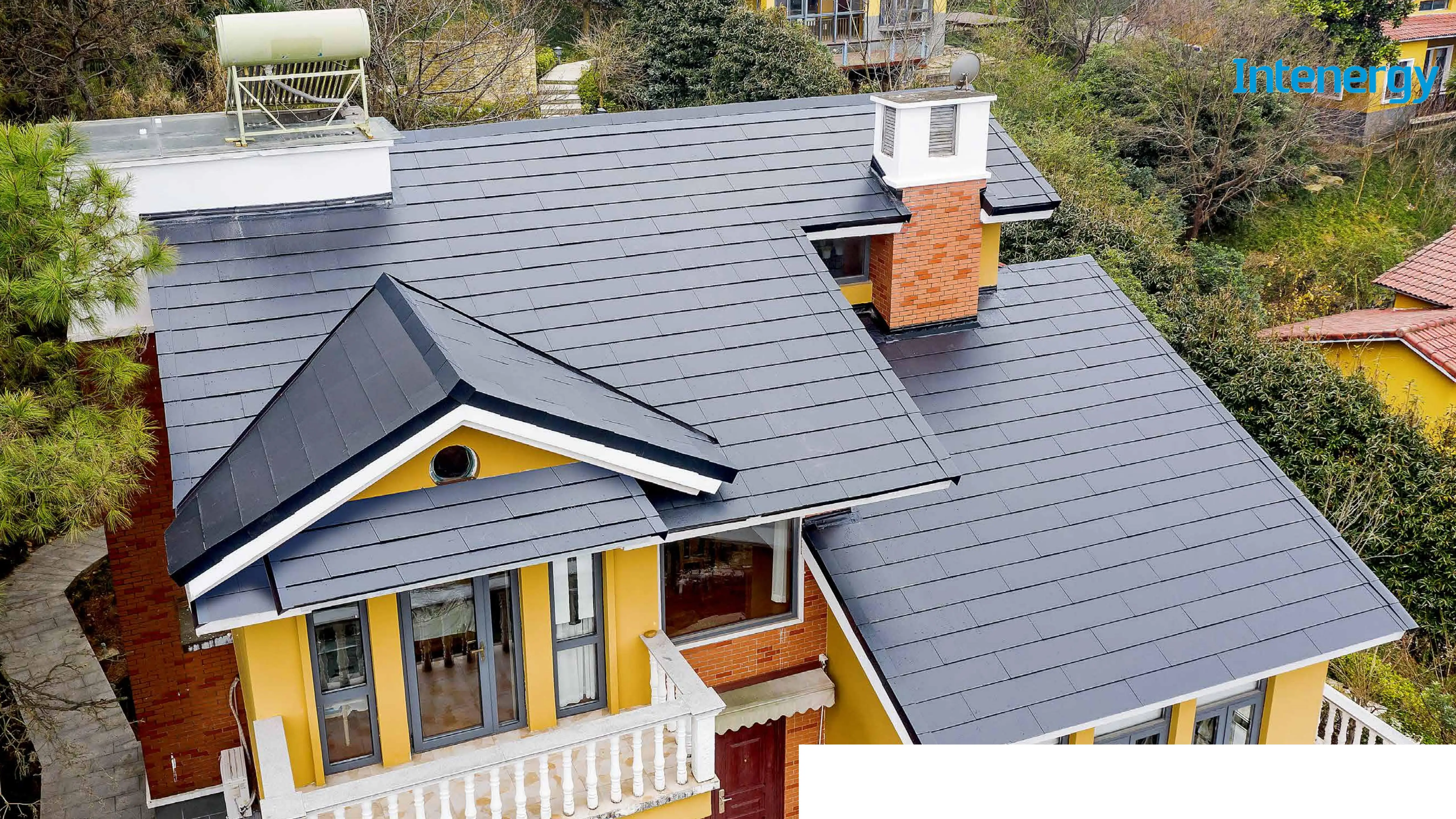 Intenergy  Solar roof tiles 70w solar panels tiles  BIPV solar tile for solar energy system