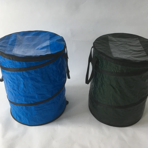 2022 New Waste Large Clear Storage Bins Foldable Caninate Kitchen Trash Can Outdoor Trash Can For Car