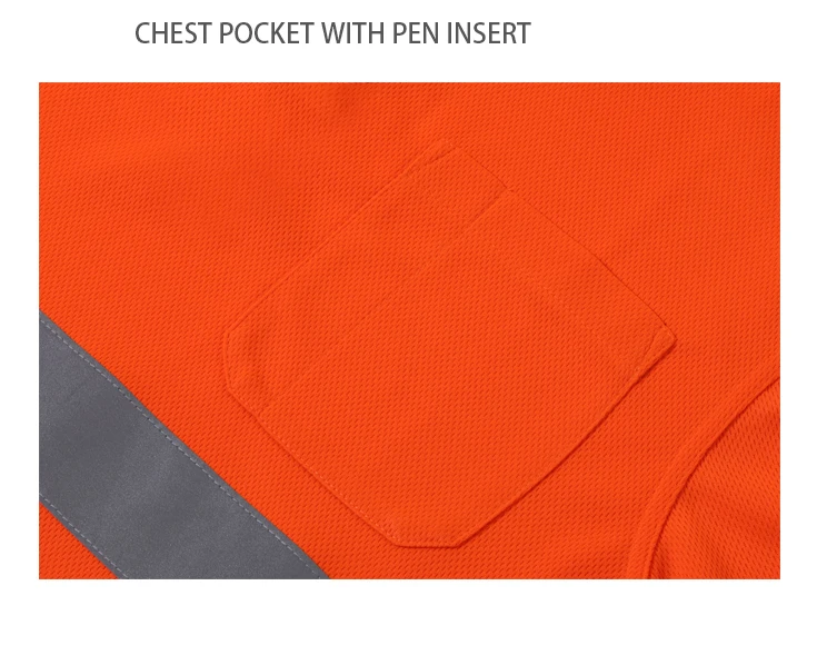 Hi Vis Polo Shirts Roadway Night Reflective Long Sleeve Shirt Safety Polo Reflective Safety Clothing