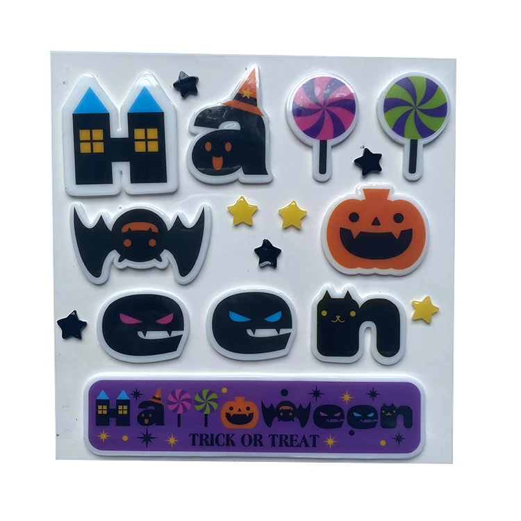 Halloween Jelly stickers car windows Mirror Sticker For Holiday Decoration