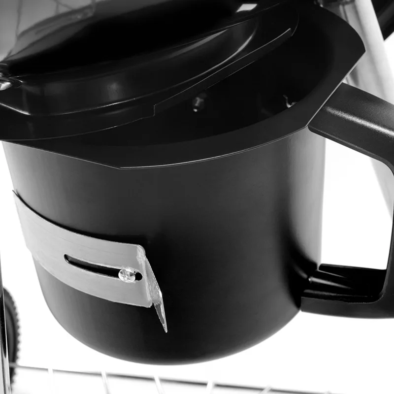 Rotisserie with wheels enamel grill  BBQ hand drawn enamel grill charcoal grill